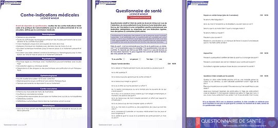 Questionnaire santé pour les MINEURS