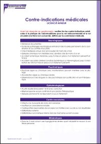 Contre-indications pour les MINEURS