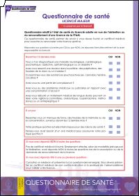 Questionnaire santé pour les MAJEURS