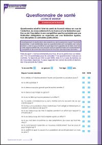 Questionnaire santé pour les MINEURS